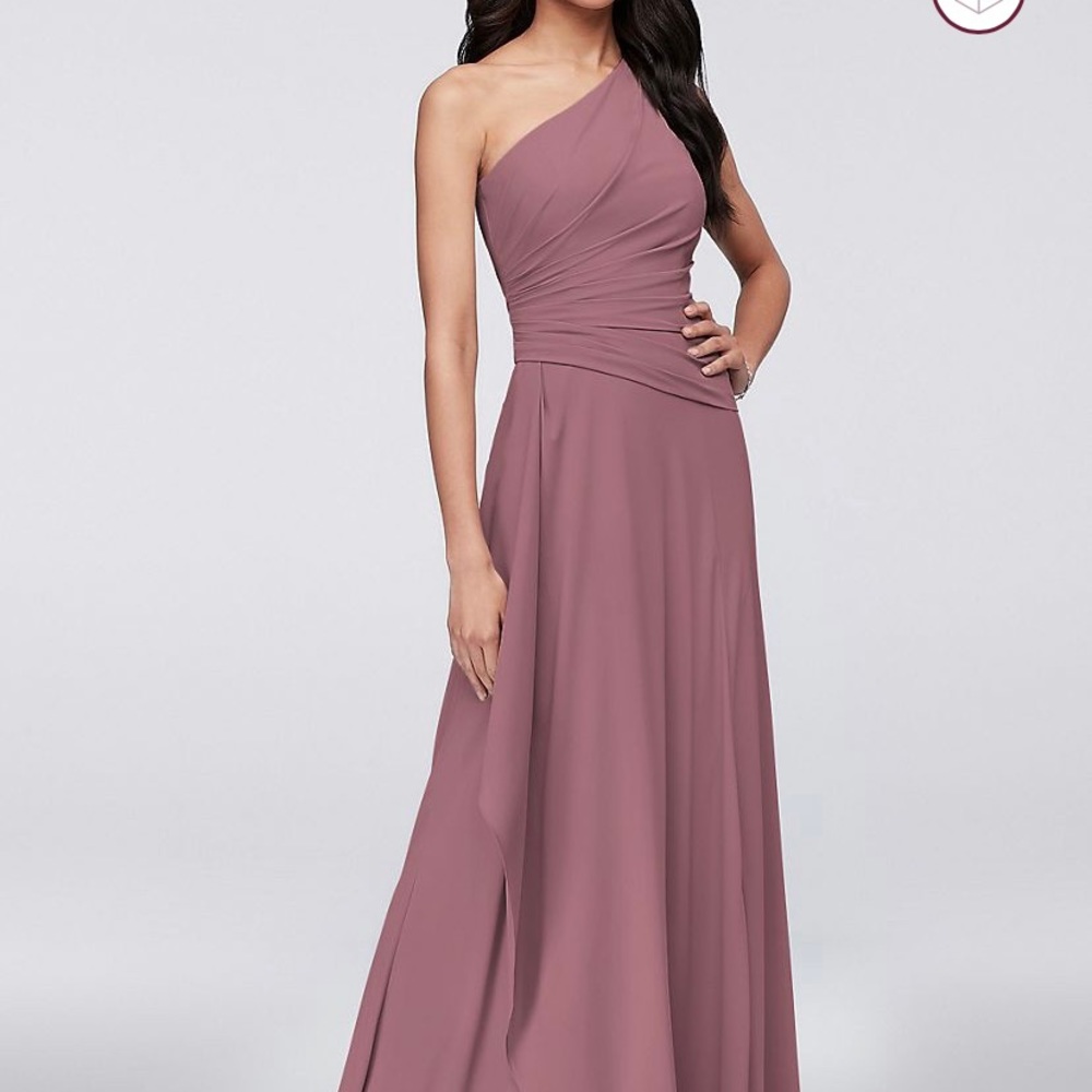 David’s Bridal Georgette Cascade Bridesmaids Dress